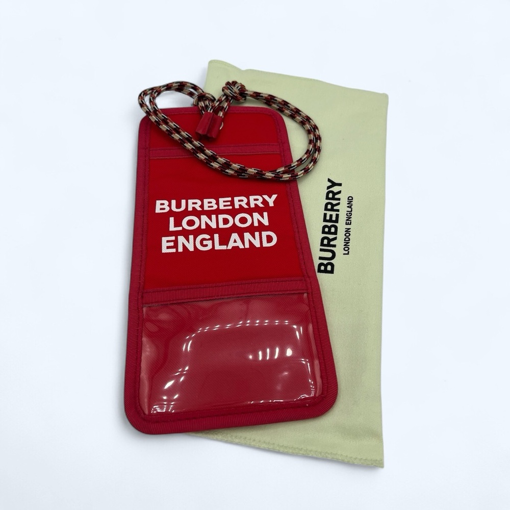 Burberry Logo Print Concert/ Travel Lanyard Necklace Card holder
